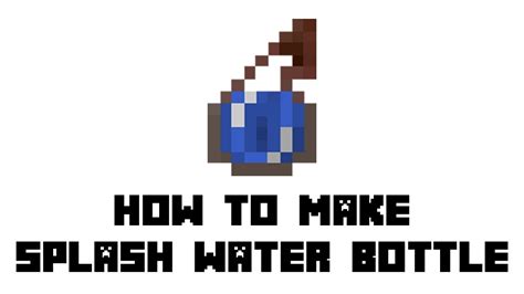 test for thrown splash bottle minecraft|splash water bottle potion.